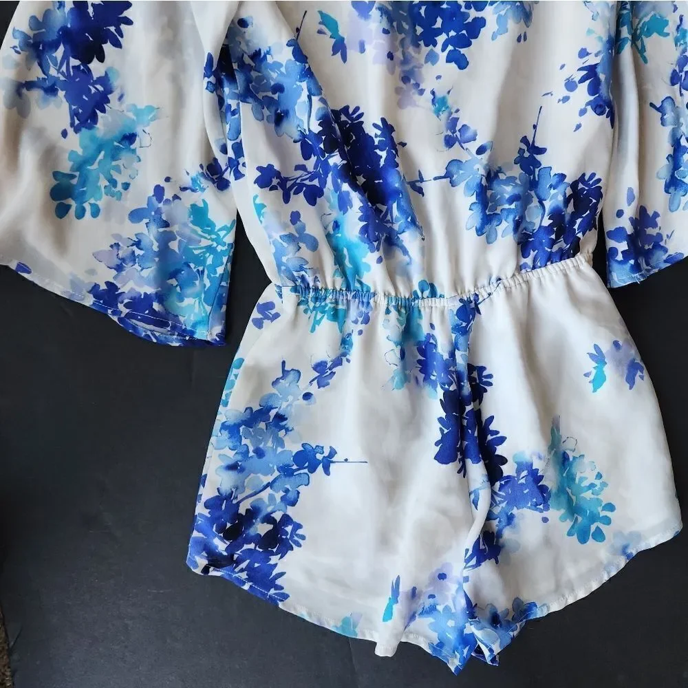 Olivaceous Floral Romper